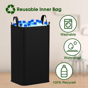 <span class=keywords><strong>100L</strong></span> Lớn Tái Chế Bin Tái Chế Bin Chai Bộ Sưu Tập Tre Tiền Gửi Chai Container Lưu Trữ Giỏ Với Mang Theo Túi - Product Image 4