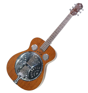 <span class=keywords><strong>Guitarra</strong></span> Resofónica Eléctrica de 6 <span class=keywords><strong>Cuerdas</strong></span> con Resonador y Doble Agujero en F, Cuerpo de Madera con Fondo Redondo - Product Image 5