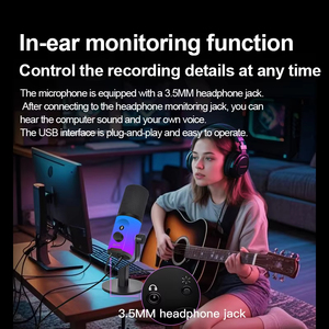Social Media Influencer Live streaming microfono da Studio XLR USB-C apparecchiature microfoniche dinamiche Dual Mode per la registrazione di giochi di Podcasting - Product Image 5