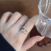 Bague Mlluki Factory en argent sterling 925 plaqué or 14 carats avec pierres précieuses en forme de goutte d'eau et moissanite