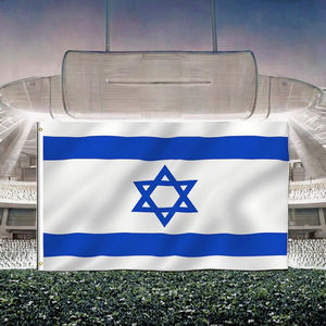 Drapeau d'Israël 100% polyester pour extérieur, style fanion 3x5 pieds avec impression sérigraphiée, taille 90*150cm, imperméable, pour usage électoral - Product Image 2