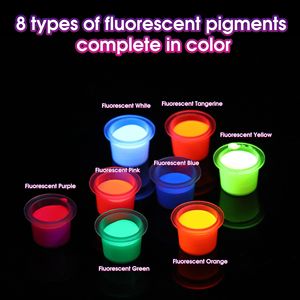Tinta fluorescente para tatuajes, juego de 8 colores, 5 ml cada uno, tinte cosmético luminoso para pintar el cuerpo, para fiestas y eventos - Product Image 5