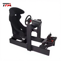 Support de volant de course personnalisé en profilé aluminium, simulateur de cockpit de conduite, simulateur de jeu de course avec siège de course réel