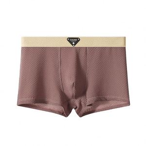 Nouveau Caleçon Boxer pour Homme Ice Silk Huajielong, Couleur Unie, Taille Moyenne, Grande Taille, Respirant, en Nylon Tricoté et Viscose, Vente en Gros - Product Image 2