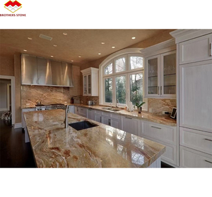<span class=keywords><strong>Dalle</strong></span> de quartzite Nacarado brésilien Veinage d'or Quartzite <span class=keywords><strong>Beige</strong></span> naturel pour plancher de douche de panneau mural de comptoir intérieur - Product Image 4