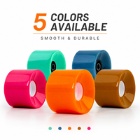 Roues de skateboard en PU 60 mm 82A à rebond élevé avec roulements ABEC-7, certifiées ISO9001, lisses et durables, 5 couleurs disponibles, pour longboard et cruiser