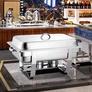 Sunnex Hôtel Restaurant Fournitures Gastronorm Casseroles Chauffe-plat Buffet en acier inoxydable Chauffe-plat Pot - Product Image 3