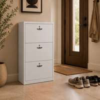 Meuble à chaussures en acier, étagère de rangement pour chaussures, armoire à chaussures domestique, meuble de rangement métallique pour chaussures