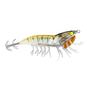 Saltwater Fishing Lures Plastic Glow Shrimp Hard Bait Artificial Fishing Lure Octopus Cuttlefish Hook