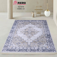 Meilleur prix de gros sur les tapis et ensembles de tapis modernes tissés à la main en polyester, populaires et confortables pour la maison