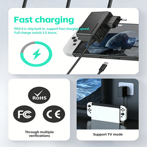 <span class=keywords><strong>Cargador</strong></span> de CA con Enchufe Europeo DATA FROG, 15V USB C, Carga Rápida, <span class=keywords><strong>para</strong></span> <span class=keywords><strong>Nintendo</strong></span> <span class=keywords><strong>Switch</strong></span> Oled Lite, Accesorios <span class=keywords><strong>para</strong></span> Juegos Móviles - Product Image 2