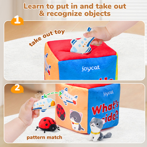 Caja de Juguetes Montessori Joycat para Bebés, Kit de Desarrollo Sensorial, Habilidades Motoras Finas y Cognición Espacial, Caja de Entrenamiento de Integración Sensorial - Product Image 5