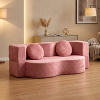 Conjunto de Sofá Plegable Ecológico Moderno, Sofá de Tela Cuadrado para Dos Personas, para Apartamento, Hotel, Escuela, Hospital