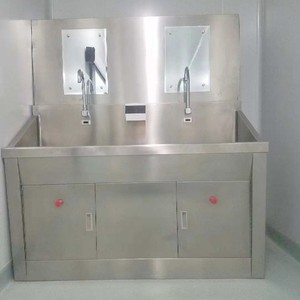 Station de lavage des mains en acier inoxydable 1500x600x1800mm avec système de lavage intégré pour usage médical - Product Image 4