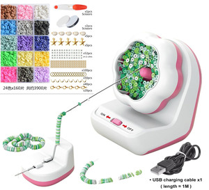 เครื่องปั่นลูกปัดพลาสติกไฟฟ้าแบบใช้พอร์ต USB อัตโนมัติ สำหรับร้อยลูกปัดเม็ดเล็ก ทำเครื่องประดับแฮนด์เมด สร้อยข้อมือ สร้อยคอ งานฝีมือ - Product Image 6