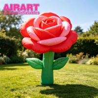 Guirlande de fleurs gonflables géantes pour la décoration de scène de festival de musique, nouvelle forme de guirlande florale gonflable.