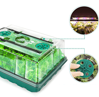 Kit de semis à plusieurs niveaux 10W-50W avec lampe de croissance LED en PVC et plateaux empilables pour la culture des plantes