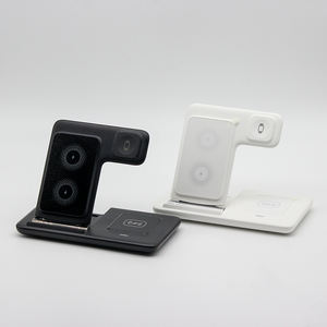 شاحن لاسلكي مكتبي قابل للطي <span class=keywords><strong>3</strong></span> في 1 للشحن السريع، محطة شحن متعددة الوظائف عالية الجودة للهواتف وسماعات الأذن، مناسبة للسفر - Product Image 5