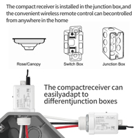 Interruptor de Control Remoto Inalámbrico de 150m, 16A, 110V/220V/240V, el Más Vendido de Fábrica, para Control de Iluminación en Dormitorios y Baños