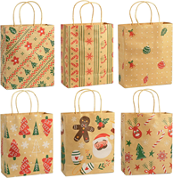 Sacs de courses en papier kraft brun écologiques et recyclables, imprimés sur mesure, avec poignées durables pour vêtements, artisanat, cadeaux, bougies, gâteaux