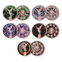 Pièce de monnaie en cuivre fin 999, 5 AVDP Ounces, Médaille Ange de la Victoire Ailé du Mexique, colorée, pièce ronde en cuivre de 5 oz pour collection et souvenir