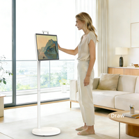 Support TV intelligent avec écran tactile de 24,5 pouces, écran mobile sur roulettes, grande tablette électronique portable, TV Android avec caméra