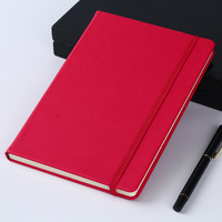Agenda quotidien personnalisé A5, carnet de poche, journal, couverture en cuir PU, avec bande élastique