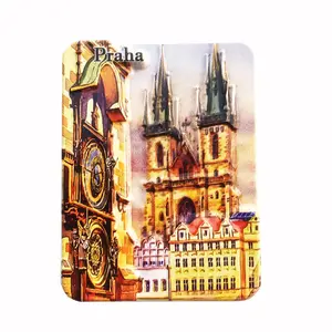 Czech Prague cultural landscape tourism souvenir craft decoration UV magnet refrigerator sticker cross-border supply spot
