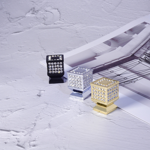 Pommeau de meuble en verre et cristal diamant, luxe, 1 pièce, poignée de meuble - Product Image 6