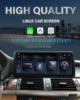 Pour BMW X5 X6 E70 E71 CCC CIC GPS Navigation Player Linux T113 Android AUTO CarPlay 12.3" Tableau de bord multimédia USB