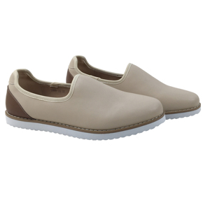 <span class=keywords><strong>Sneakers</strong></span> da passeggio scarpe casual piatte per <span class=keywords><strong>donna</strong></span> nuove scarpe casual da <span class=keywords><strong>donna</strong></span> in vera pelle <span class=keywords><strong>beige</strong></span> e marrone chiaro mocassini da <span class=keywords><strong>donna</strong></span> estivi - Product Image 3