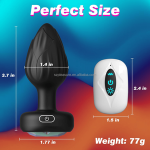 Штепсельная вилка с сердечком, оптовая продажа, Вибрирующая Анальная игрушка, светодиодная Анальная пробка для мужчин - Product Image 2