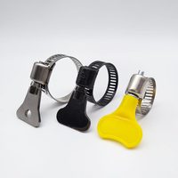 Collier de serrage réglable en acier inoxydable à vis sans fin avec poignée en plastique vert pour tuyau de gaz GPL, raccord pour tube de gaz domestique