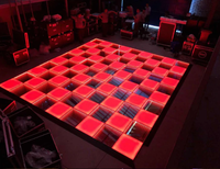 Disco de mariage Carreaux de danse LED portables Miroir 3D Piste de danse
