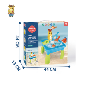 Mesa de Juego de Arena y Agua para Niños, Set de Playa de 15 Piezas con Cascada de Pato, Moldes, Regadera, Juguete de PP para Niños Pequeños - Product Image 4