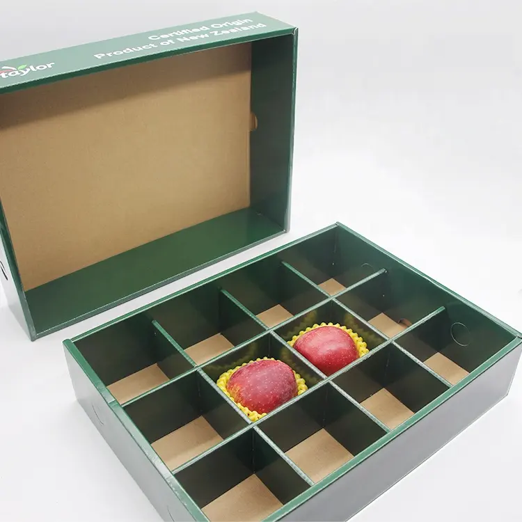 กล่องใส่ผักผลไม้พับได้สำหรับจัดส่งและจัดแสดงสินค้ารีไซเคิลกล่องใส่ผักมะม่วงเชอร์รี่ลูกฟูก