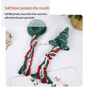 Noel yavru köpek oyuncağı oyuncaklar çeşitli stilleri kemik şekli baston şeker römorkör savaş oyuncaklar dayanıklı Pet çiğnemek oyuncaklar yapılmış - Product Image 4