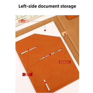 Business Data <strong>Files</strong> Archives A4 Signing And Negotiation Pu Leather Conference A4 <strong>File</strong> Folder Multi-function Manager Clip <strong>Pad</strong> - Product Image 5