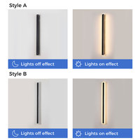 Vente en gros d'usine, luminaire mural linéaire extérieur LED moderne minimaliste, étanche IP65, pour villa, jardin, façade