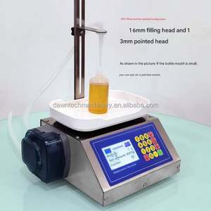 Machine de remplissage semi-automatique de liquides à haute viscosité avec pesage et contrôle du poids par pompe plastique - Product Image 5