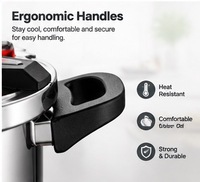 Casserole à pression en acier inoxydable de qualité alimentaire Easy Lock, cuisson rapide, compatible gaz et induction, fond à trois couches, écologique