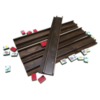Support de rangement en bois naturel pour tuiles de Mahjong américain, avec poussoirs magnétiques, accessoires modernes pour jeux de table