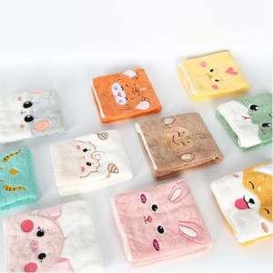 2024 zodiaco chino Coral polar bebé Toalla de baño conjunto vacaciones trenzado tejido toalla de mano para niños - Product Image 5