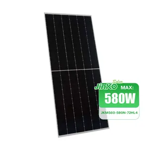 USA Warehouse N-type Jinko 570w 575w 580w 585w 590w Dual Glass Bifacial Pv Modules Solar Panel