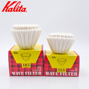 Filtres à café coniques jetables <span class=keywords><strong>Kalita</strong></span> Wave KWF-185 (50 feuilles) pour cafetière individuelle - Lot de 2 avec grande serviette humide épaisse - Product Image 3