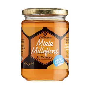 Miel de abeja polifloral de alta calidad de EU 250gr tarro de vidrio listo para comer