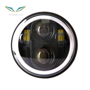 5.75 ''fari LED tondi Hi anabbaglianti Halo anello Angel occhi per Jeep per Off Road per auto - Product Image 2