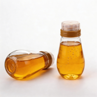 Bouteille vide en plastique de 250 ml pour miel avec couvercle verseur à large ouverture, en PET de qualité alimentaire, pot de stockage pour sauces et miel
