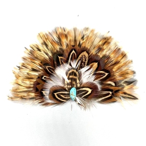 Accessoires de chapeau en forme d'éventail au design personnalisé, plumes naturelles, plumes artisanales pour chapeaux, décoration de vêtements - Product Image 1