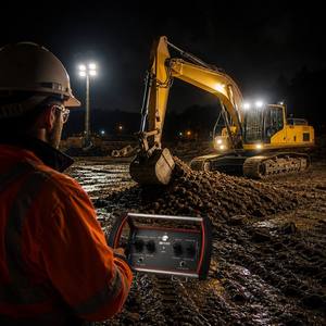 Excavatrice d'occasion bien entretenue de 22,5 tonnes avec kit de télécommande hydraulique proportionnelle sans fil industrielle - Product Image 6